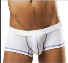 Ropa interior sexy para hombre, bóxer de cintura baja de algodón, bragas de lycra blanca, pantalones de realce de nalgas 2024 - compra barato