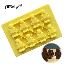 FILBAKE Cake Tools Holes Mini Robot Ice Cube Tray Mold Chocolate Cake Jelly Jello Silicone Mold Fondant Moulds 2024 - buy cheap
