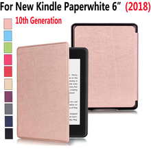 Funda inteligente Ultra delgada con tapa para Amazon Kindle Paperwhite 2018 6 "para nuevo Kindle Paperwhite 2018 10 generación 6 pulgadas 2024 - compra barato