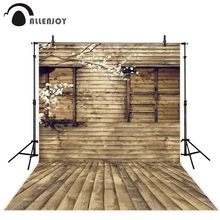 Allenjoy-Fondo de fotografía para estudio fotográfico, telón de fondo con diseño de flor de madera antigua, para photocall, decoración de photobooth 2024 - compra barato
