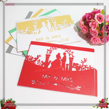 10/30Pcs Gold Red White Laser Cut Wedding Invitations Card Elegant Lace Favor Print Envelopes Wedding Decoration Party 12X18cm6z 2024 - buy cheap