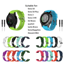 Correa de reloj para Garmin Fenix 6X 5X 3 3 HR 26mm, repuesto de banda de ajuste rápido de silicona para Garmin Fenix 6X Pro 5X Plus 2024 - compra barato