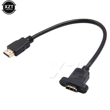 1pcs 30cm 50cm 60cm 1m 1.5m Gold Plated HDMI Extension Cable Male to Female With Screw Panel Mount V1.4 For 1080PPSP HDTV 2024 - buy cheap