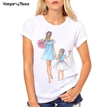 Футболка женская с принтом в стиле Харадзюку, повседневная смешная рубашка с принтом принцессы, хороший подарок для мамы, на День Матери 2024 - купить недорого