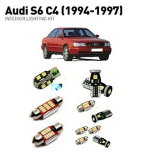 Светодиодные интерьерные огни для Audi s6 c4 1994-1997 12 шт. светодиодные лампы для автомобилей комплект освещения автомобильные лампы Canbus 2024 - купить недорого