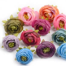 100pcs/lot 4cm Tea Bud Artificial Silk Rose Flower Heads For Home Wedding Decoration DIY Fake Flowers Garland Craft Scrapbook 2024 - buy cheap