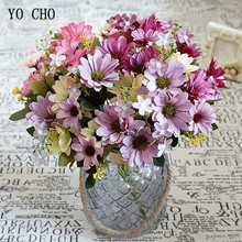 10Head Fashion Beautiful Artificial Flower Daisy Flower Wedding Decoration Silk Flower Bouquet Small Sunflower Fake Flower Bunch 2024 - buy cheap