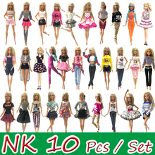NK 10 Pcs Princess Doll Dress Noble Party Gown For Barbie Doll Accessories Fashion Design Outfit Best Gift For Girl' DIY Doll JJ 2024 - buy cheap