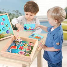 Baby Wooden fishing Toys Magnetic Games Fishing Toy Game Kids 3D Fish Baby Kids Educational Toys Outdoor Funny Boys Girl Gifts 2024 - buy cheap