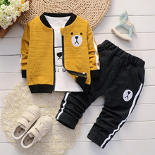 spring New children's clothing Jacket t-shirt and pants 3 pieces Clothing Sets for Boys Cotton Boy's clothes  Kids clothes 2024 - buy cheap