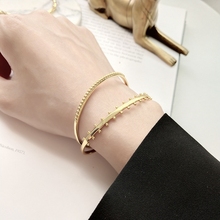 Louleur prata esterlina 925 com conta lateral aberta pulseira dourada vento industrial design pulseiras originais para mulheres joias finas 2024 - compre barato