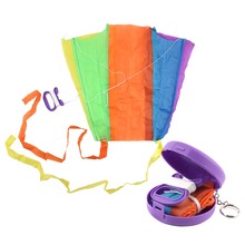 Складной карманный Летающий Кайт Детская игрушка с футляром для хранения Спорт на открытом воздухе Детский подарок 2024 - купить недорого