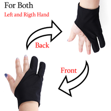 1PC Black Free Size Artist Drawing Glove For Any Graphics Drawing 2 Finger Anti-fouling,both For Right And Left Hand 2024 - buy cheap