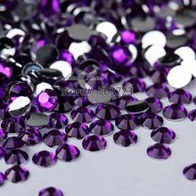 1000 pcs 2mm - 6mm Mix Size Dark Purple 14 Facets Resin Round Rhinestone Sparkling Rhinestones Nail Art Decoration DIY N15 2024 - buy cheap