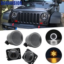 Combo Lens LED for Jeep Wrangler JK 2007-2016 Front Turn Signal Light Yellow Amber Light Fender Side Light for Jeep Wrangler 2024 - buy cheap