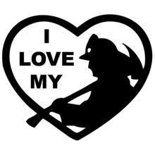 I Love My Firefighter Text Vinyl Car Decals Waterproof Removable Car Body Window Decor Rear Windshield Stickers Creative L143 2024 - buy cheap