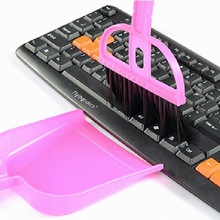 1 pcs Creative thicken plastic desk cleaning set mini desktop keyboard cleaning brush brush with a small broom dustpan 2024 - buy cheap