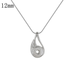 2018 New fashion jewelry for women men Snap Button beads Metal Pendant Necklace with Link chain Fit 12mm Snap Necklace Jewelry 2024 - buy cheap