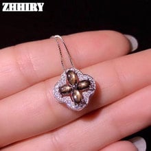 ZHHIRY-collar de piedras preciosas de zafiro Natural, colgante de plata sólida 925 auténtica, joyería fina Real 2024 - compra barato