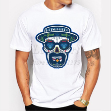 Camiseta de calavera de Heisenberg para hombre, ropa Harajuku, Hipster, cuello redondo, nueva moda, 2019 2024 - compra barato