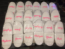 personalize Wedding Bridesmaid maid of honor mother of the bride Slippers Hen weekend Bachelorette Spa Slippers party favors 2024 - buy cheap