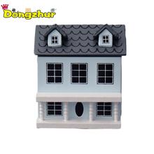 New Mini Miniature Lovely Villa Dollhouse Wooden House Toys For Doll Birthday Gift Blue Craft Model For Doll Dollhouse 2024 - buy cheap