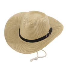 Men Women Fashion Western Cowboy Hat Gentleman Cowgirl Jazz Church Sombrero Sun-proof Caps Retro Vintage Panama Cap Sun Hats 2024 - buy cheap
