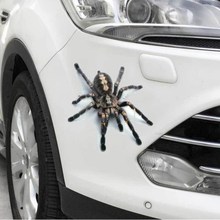 Adesivo de carro 3d em estilo de carro, adesivo realista de animais, aranha, lagarto, escorpião, personalidade, à prova d'água, acessórios para carros 2024 - compre barato