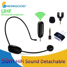 Micrófono inalámbrico UHF para escenario, sistema de micrófono para altavoz, enseñanza, Reunión, guía de turismo, móvil 2024 - compra barato