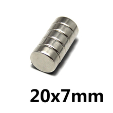 1Pcs 20x7 Neodymium Magnet Permanent N35 NdFeB Super Strong Powerful Small Round Magnetic Magnets Disc 20mm x 7mm 2024 - buy cheap