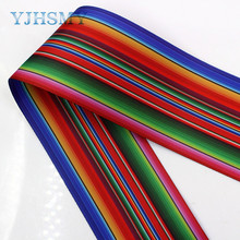 YJHSMY-cintas de grogrén estampadas a rayas de doble cara, accesorios para el cabello DIY, Material para envolver regalos de boda, 10 yardas, 75mm, G-18816-995 2024 - compra barato