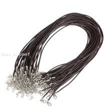 10pcs/lot Brown Color Real Leather Necklace Leather Cords 12''-30'' Optional 2mm With Lobster Clasp DIY Jewelry Findings 2024 - buy cheap