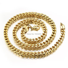 High Quality design 6mm 24'' Yellow Gold  figaro Box Curb Link  Chain Necklace  Stainless Steel Men's Gifts 2024 - buy cheap