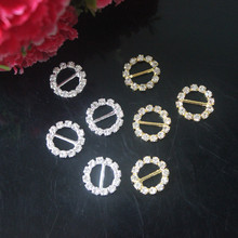 10 шт 16 мм круглые стразы пряжки с кристаллами для свадебных приглашений слайдер ленты диаманта 2024 - купить недорого