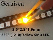 Желтый Мощность Топ 1210 3528 SMD SMT PLCC-2 1500MCD ультра яркий светодиод Новый оптовая продажа 200 шт 2024 - купить недорого