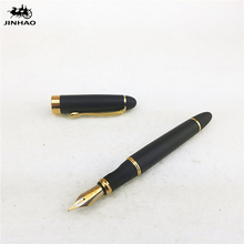 1 pc/lote jinhao x450 caneta tinteiro luxo fosco preto canetas clipe de ouro canetas jinhao caneta caneta tinteiro material escolar 14.3*1.3cm 2024 - compre barato
