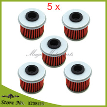 Filtros de aceite de 5 piezas para Honda CRF150F, CRF250X, CRF150R, CRF250R, CRF450R, CRF450X 2024 - compra barato