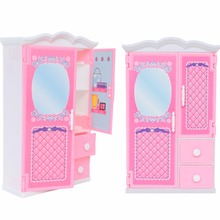 1 pçs de alta qualidade boneca guarda-roupa rosa bonito plástico roupas quarto mini móveis para barbie boneca acessórios crianças brinquedos 2024 - compre barato