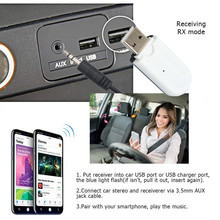 Mini adaptador de receptor de Audio para coche, Kit de manos libres con conector Aux de 3,5mm, USB, Bluetooth V4.0, sereo de audio para personas mayores 2024 - compra barato