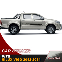 2 Pieces hilux racing side stripe graphic Vinyl moutain sticker fit for TOYOTA HILUX revo and vigo 2012-2014 2015 2016 2017 2018 2024 - buy cheap