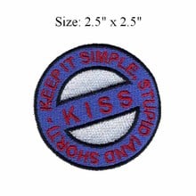 Kiss lettering 2.5"wide embroidery  for embroidered biker patches/strass/corinthians 2024 - buy cheap