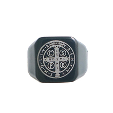 Лазерное кольцо из нержавеющей стали CSPB CSSML NDSMD Saint Benedict of nursiia 316L, унисекс, новинка подарок 2024 - купить недорого