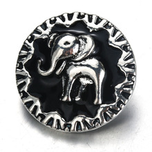 10pcs/lot Black Elephant Snap Button Jewelry Ginger Metal 18mm Snap Buttons fit Snap Bracelet Bangles 9897 2024 - buy cheap