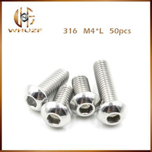 M4 Hexagon socket button head screws 316 stainless steel round head cap screw Mushroom Head Hex Screws 2024 - buy cheap