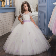 Vestido de princesa sin mangas para niñas, con incrustaciones de diamantes, para boda, Formal, para fiesta y cumpleaños 2024 - compra barato