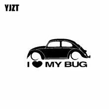 YJZT 15CM*6.7CM I Heart My Bug Car Sticker Vinyl Decal Black/Silver C19-0169 2024 - buy cheap