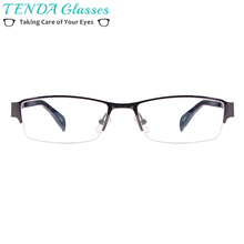 Montura de gafas Rectangular de Metal para hombre, lentes de estilo clásico de negocios, para gafas de prescripción, miopía, lectura, Varifocal 2024 - compra barato