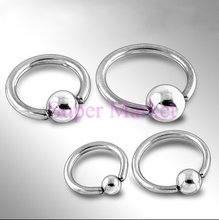 Кольца для закрывания шариков BCR, хирургические стальные сережки разных размеров 316L, кольца для бровей в виде носа, губ, живота, 200 шт./лот, бесплатная доставка 2024 - купить недорого