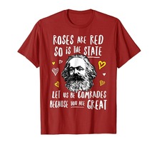 Hot Sale New Fashion Brand Karl Marx Communist Valentines T-Shirt | Roses Are Red 2024 - buy cheap