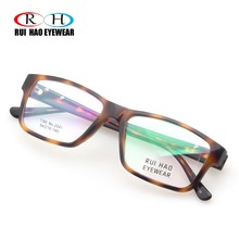 RUI HAO EYEWEAR Leopard Eyeglasses Frame Super Light Glasses Rectangle Optical Eyewear Frames Prescription Spectacles TR90 2024 - buy cheap